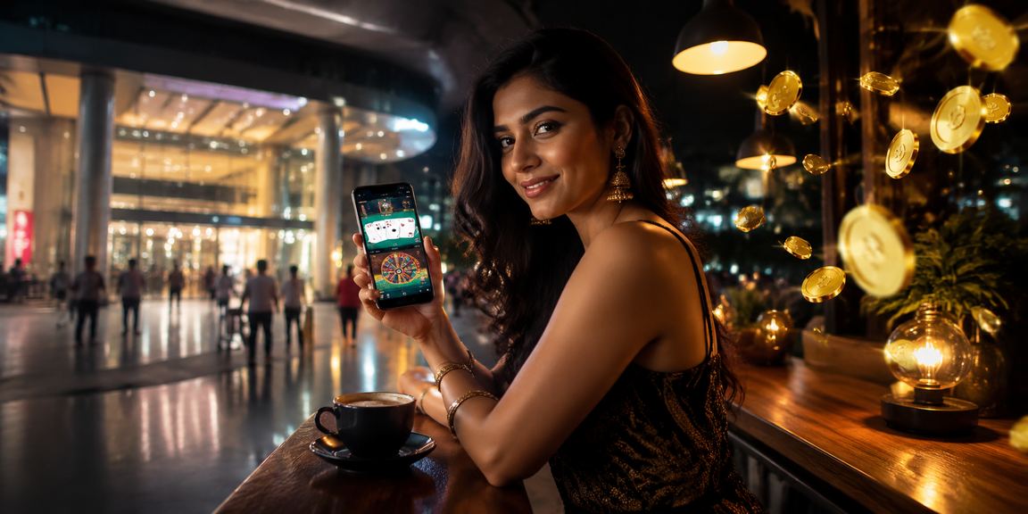 Live casino dealer interacting with mobile Indian player